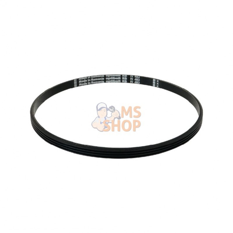 4PJ483; OPTIBELT; Courroie nervurée 4PJ483mm Optibelt; pièce detachée 4PJ483; OPTIBELT; Courroie nervurée 4PJ483mm Optibelt; pièce detachée