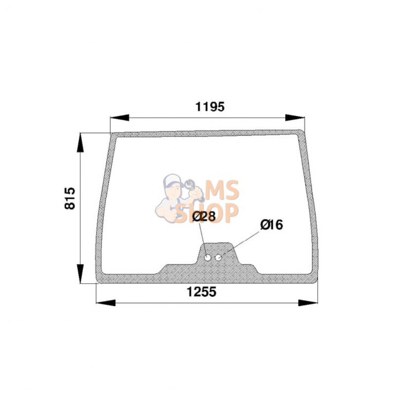 G816810040050N; KRAMP; Pare-brise; pièce detachée
