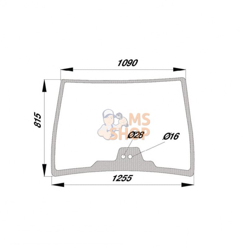 G716810040050N; KRAMP; Pare-brise; pièce detachée