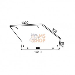 D9017; KRAMP; Vitre arrière sup.; pièce detachée