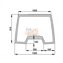 D7120; KRAMP; Pare-brise fixe; pièce detachée