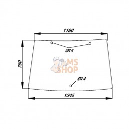 D8180; KRAMP; Pare-brise fixe; pièce detachée