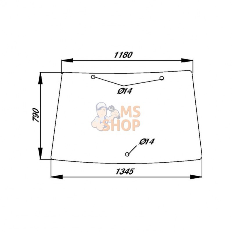 D8180; KRAMP; Pare-brise fixe; pièce detachée