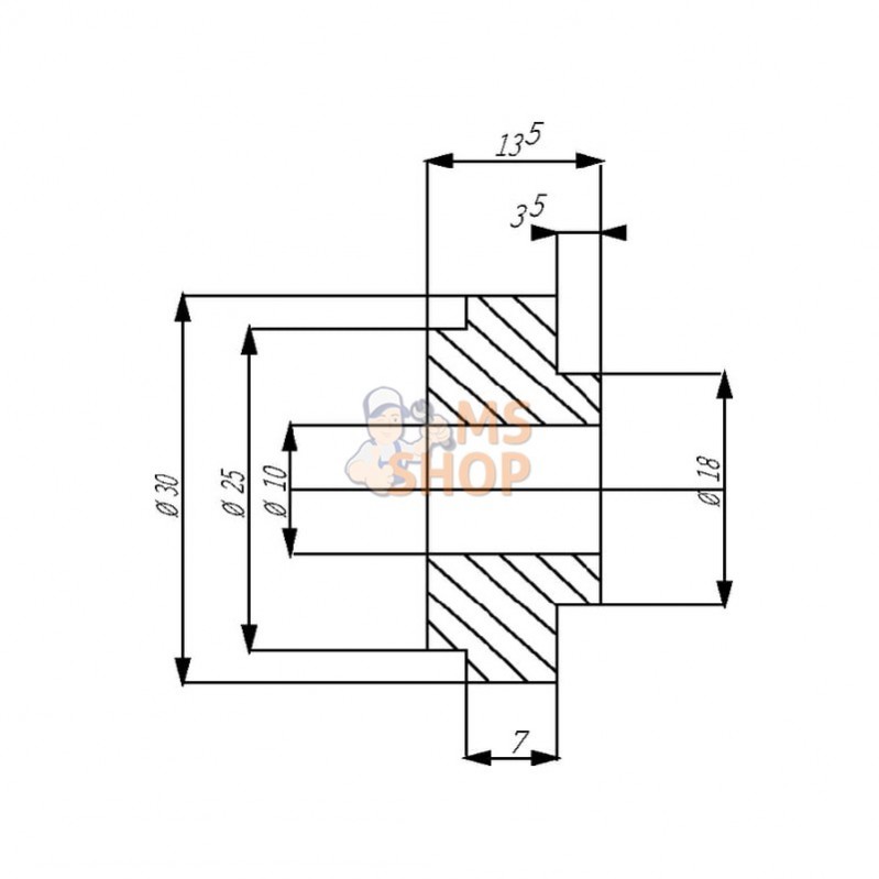 281420Z; SCHUMACHER; Bague pour 3mm /BISO; pièce detachée