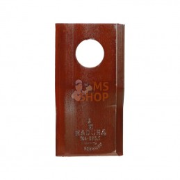 001448251KR; SCHUMACHER; Couteaux de faucheuse gauche 90 x 50 x 4mm alésage Ø 19mm Kramp; pièce detachée