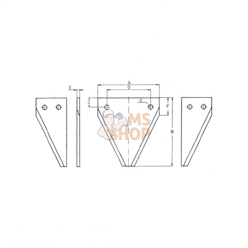 44104000Z; SCHUMACHER; 1/2 section G surfée 3mm/DRON; pièce detachée