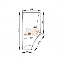 R131163N; KRAMP; Vitre de porte; pièce detachée
