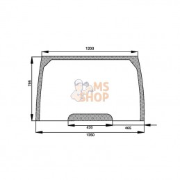 D7320A; KRAMP; Pare-brise fixe; pièce detachée