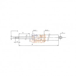 CA086326; STABILUS; Vérin à gaz L1055-1500N; pièce detachée
