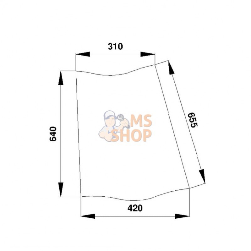 D7015; KRAMP; Coin bombé; pièce detachée
