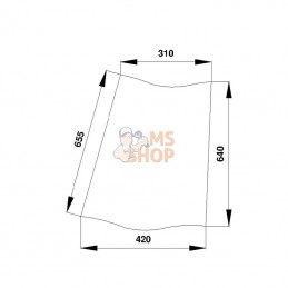 D7016; KRAMP; Coin bombé; pièce detachée