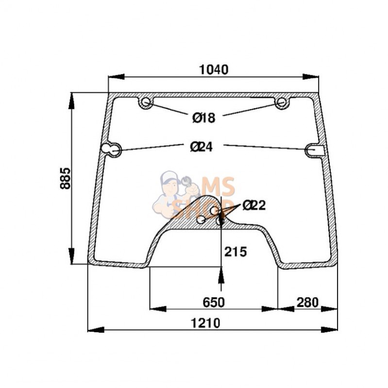 D7121; KRAMP; Pare-brise ouvrable; pièce detachée