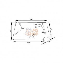 D7311; KRAMP; Vitre arrière sup.; pièce detachée