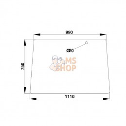D4001; KRAMP; Pare-brise avant; pièce detachée
