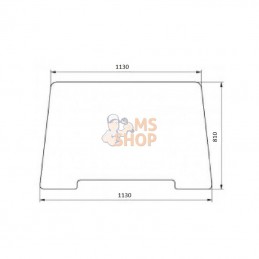 87304257N; KRAMP; Vitre avant supérieure; pièce detachée