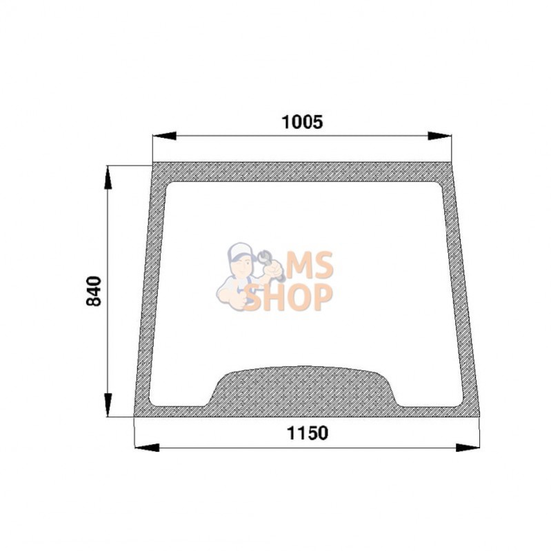D6711; KRAMP; Pare-brise fixe; pièce detachée