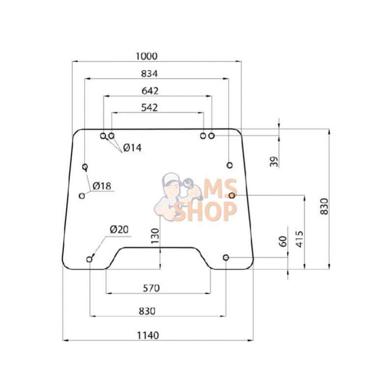 D9031; KRAMP; Pare-brise ouvrant; pièce detachée
