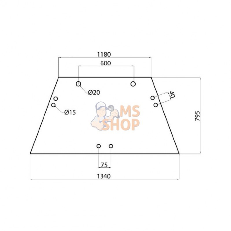 L78726N; KRAMP; Pare-brise ouvrable; pièce detachée