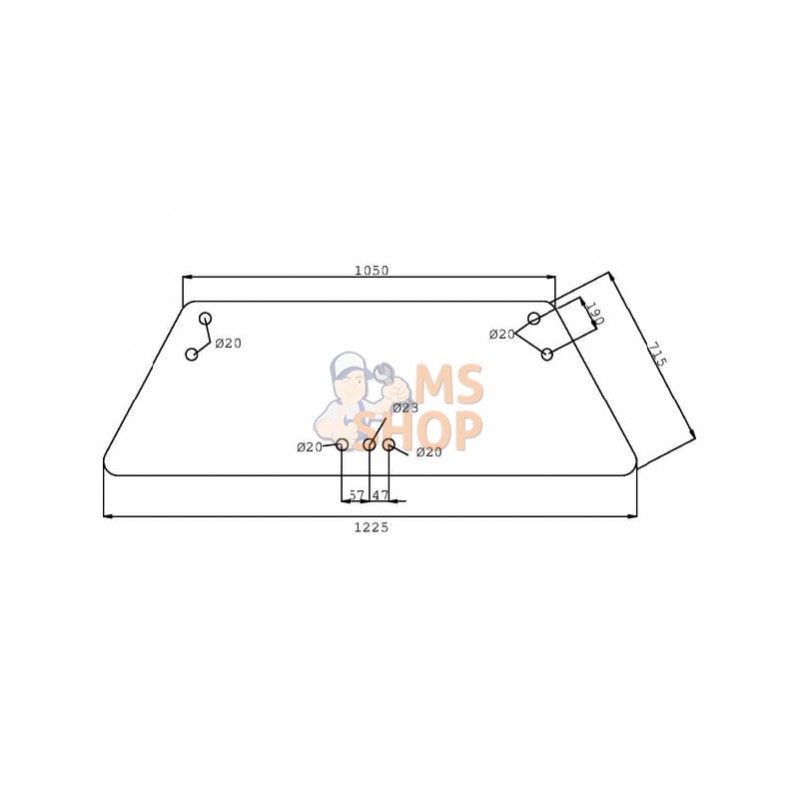 D7722T; KRAMP; Pare-brise; pièce detachée