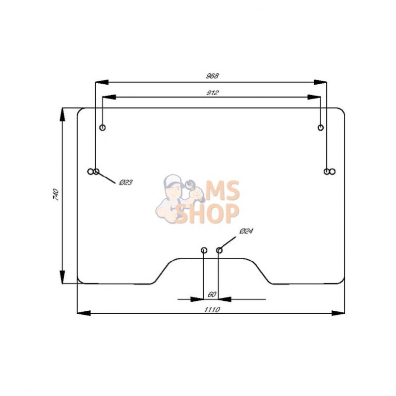 D6001; KRAMP; Pare-brise ouvrant; pièce detachée