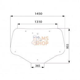 82030887KR; KRAMP; Vitre arrière; pièce detachée
