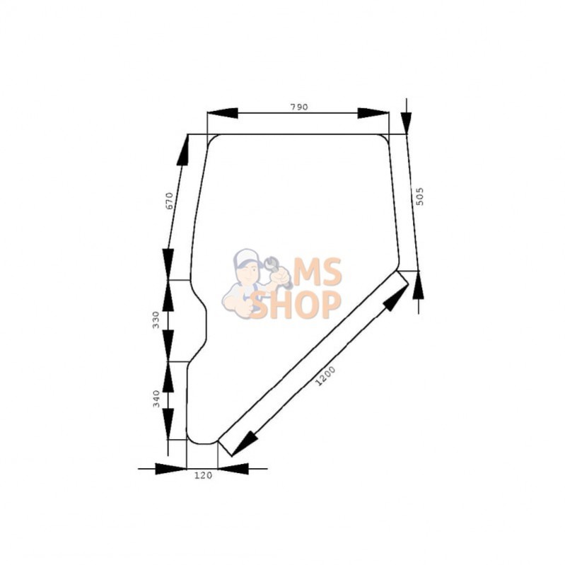 D9105; KRAMP; Vitre de porte; pièce detachée