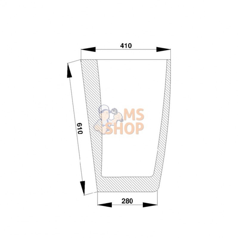 D7303; KRAMP; Pare-brise avant inf.; pièce detachée