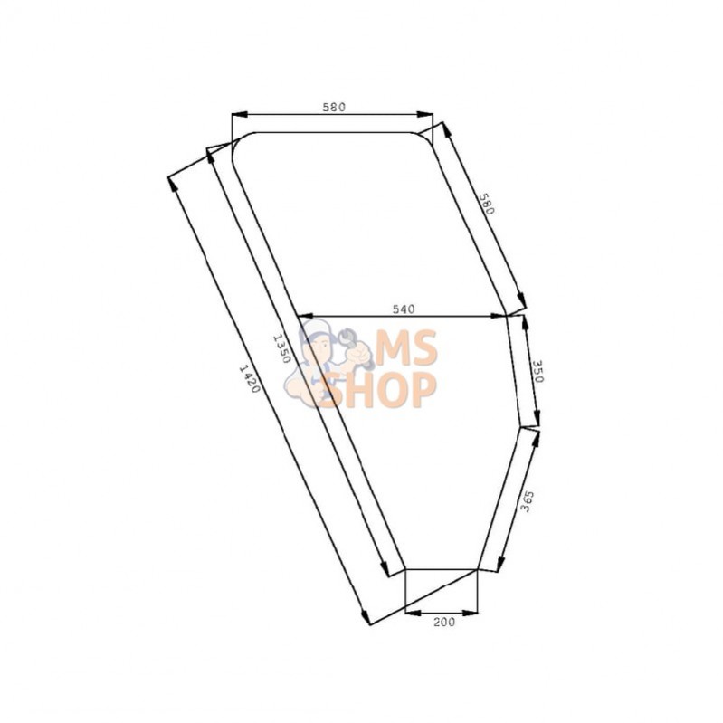 D9006T; KRAMP; Vitre de porte; pièce detachée D9006T; KRAMP; Vitre de porte; pièce detachée