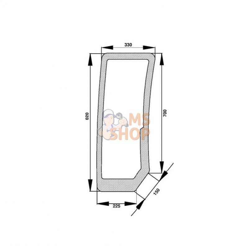 D6862; KRAMP; Pare-brise avant inf.; pièce detachée