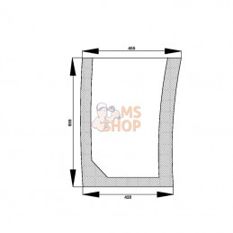 D3406665; KRAMP; Pare-brise avant inf.; pièce detachée