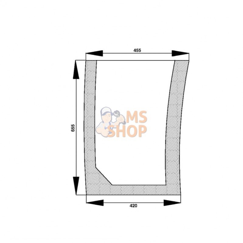 D3406665; KRAMP; Pare-brise avant inf.; pièce detachée