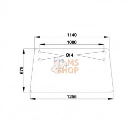 D7408; KRAMP; Vitre arrière sup.; pièce detachée