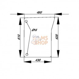 L151753N; KRAMP; Pare-brise avant inf.; pièce detachée