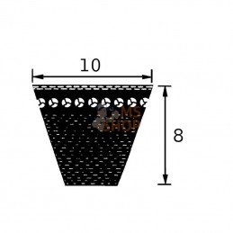 AVX101175; OPTIBELT; Courroie 10x1175; pièce detachée