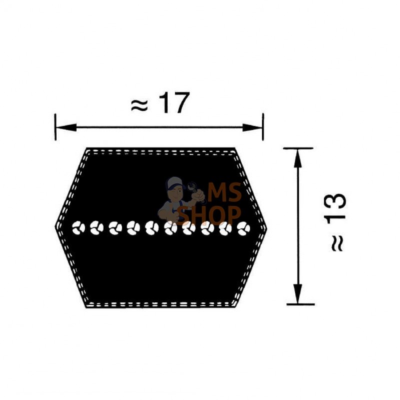 HBB3150; OPTIBELT; Courroie à profil double; pièce detachée