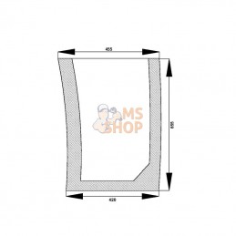 D3406666; KRAMP; Pare-brise avant inf.; pièce detachée