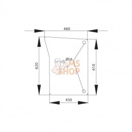 L151752N; KRAMP; Pare-brise avant inf.; pièce detachée