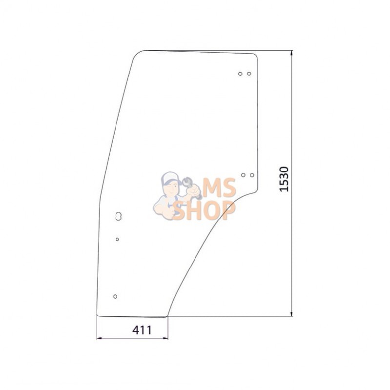 82036001KR; KRAMP; Vitre de porte; pièce detachée 82036001KR; KRAMP; Vitre de porte; pièce detachée