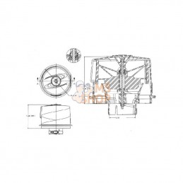 H002436; DONALDSON; Préfiltre TopSpin Donaldson; pièce detachée