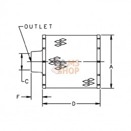 C045001; DONALDSON; Filtre à air primaire Duralite; pièce detachée