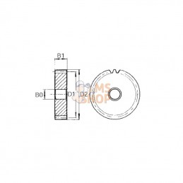 MOD460; KRAMP; Pignon 60 dents modulaire; pièce detachée