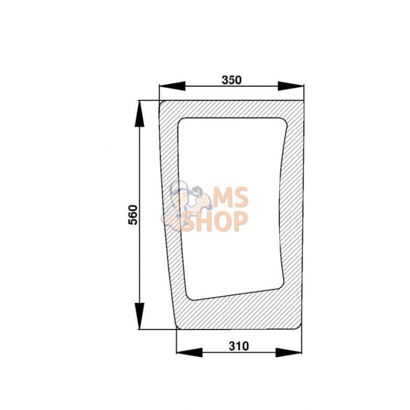 D7122; KRAMP; Pare-brise avant inf.; pièce detachée