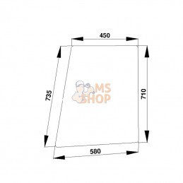D4003; KRAMP; Vitre de porte sup.; pièce detachée