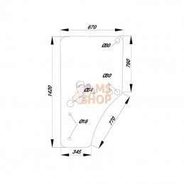 L169102KR; KRAMP; Vitre de portière gauche; pièce detachée