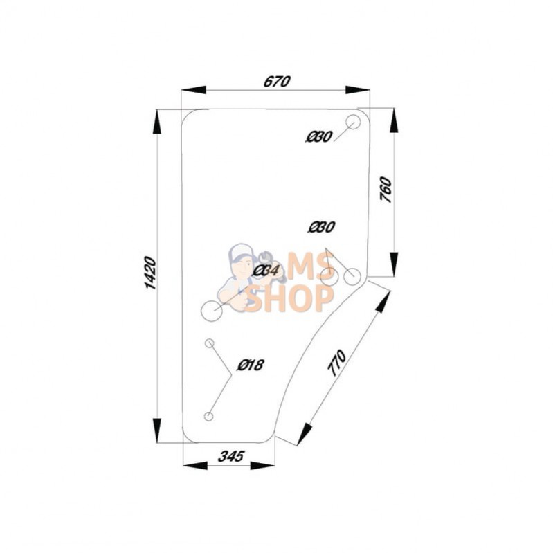 L169102KR; KRAMP; Vitre de portière gauche; pièce detachée L169102KR; KRAMP; Vitre de portière gauche; pièce detachée