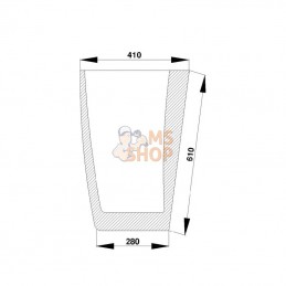 D7304; KRAMP; Pare-brise avant inf.; pièce detachée