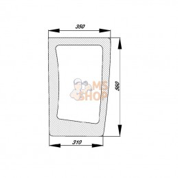 D7123; KRAMP; Pare-brise avant inf.; pièce detachée