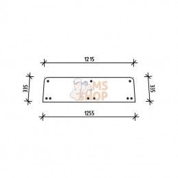 D8509; KRAMP; Vitre arrière sup.; pièce detachée