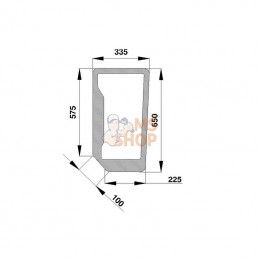 D6704; KRAMP; Pare-brise avant inf.; pièce detachée