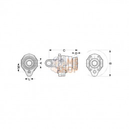 143360001; COMER; Accoupl. boulon cis. 1 3/8 Z6; pièce detachée